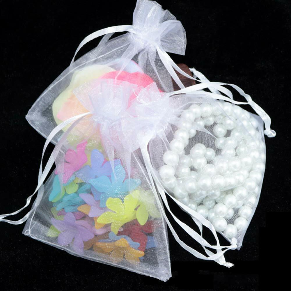 US 50~200 Sheer Coralline Organza Favor Gift Bags Jewelry Pouches Wedding Party