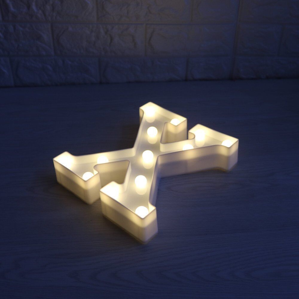 Light Up Letter LED Alphabet PlasticParty Sign Wedding Festival Stand Decoration