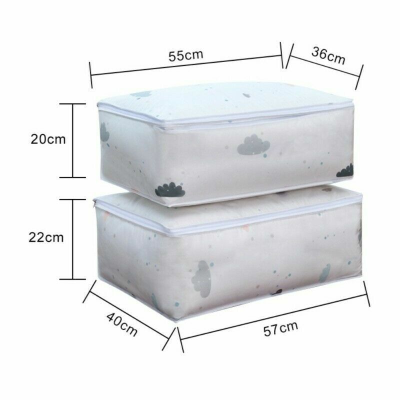 US Anti Dust Large Storage Bag Clothes Quilt Blanket Storage Sort Home Organizer