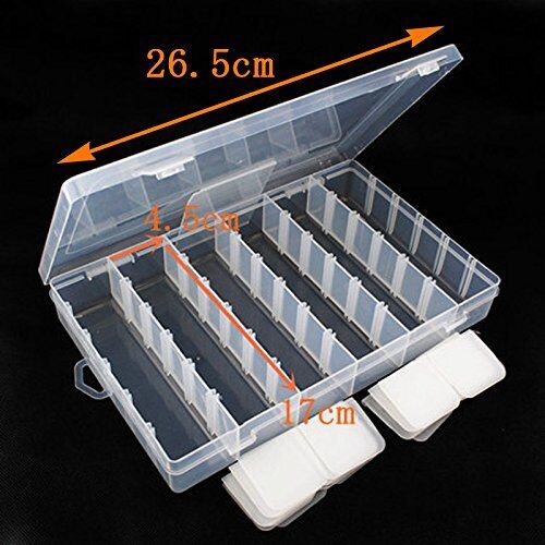 36 Grid Box Storage Organizer Case Display Collection w/ Adjustable Divider Big