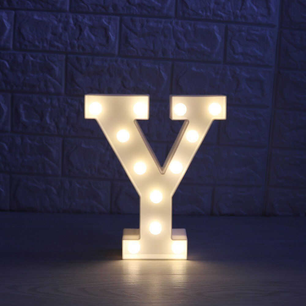 Light Up Letter LED Alphabet PlasticParty Sign Wedding Festival Stand Decoration