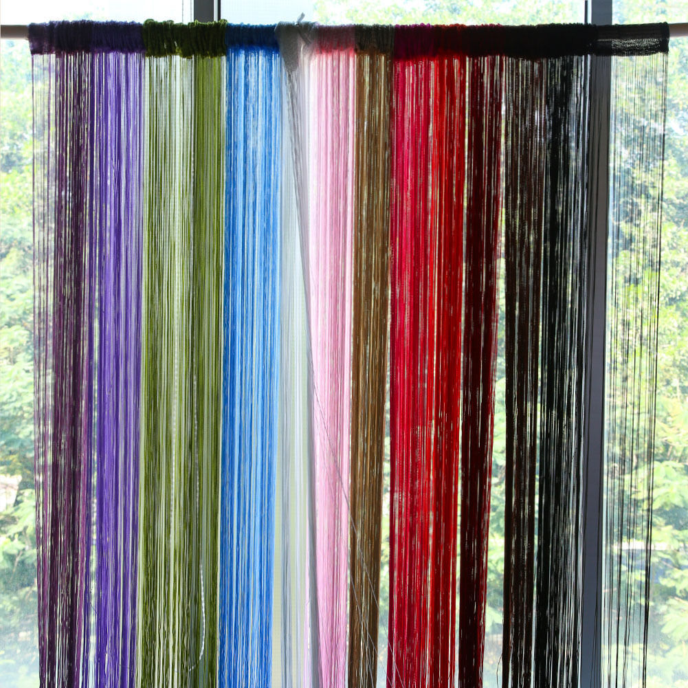 2 Pack Magik Line String Window Curtain Tassel Door Fringe Panel Room Divider