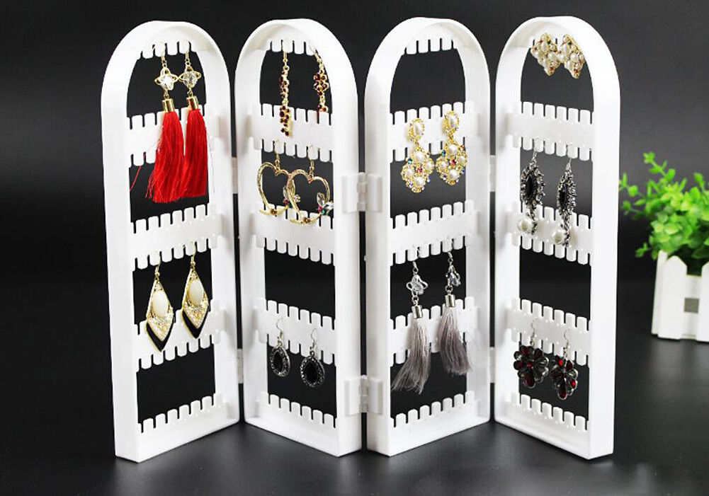 Jewelry Hanger Foldable Acrylic Earring Organizer Necklace Holder Bracelet Displ