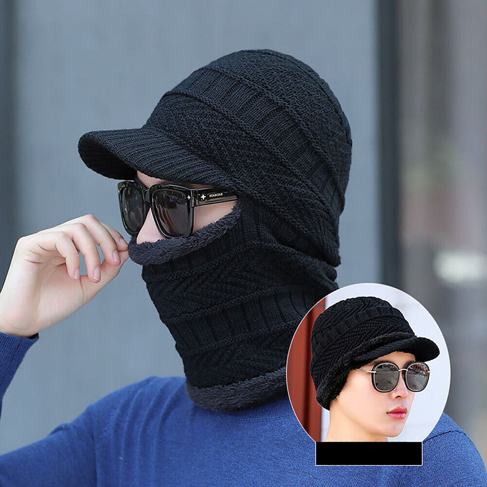 Balaclava Beanie Motorcycle Cycling Hood Hat Face Mask UV Wind Proof Cover Knit