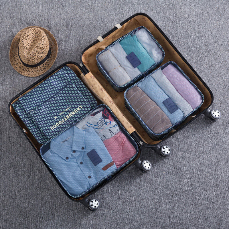 9Pcs Waterproof Clothes Storage Bags Packing Cube Travel Luggage Organizer Pouch