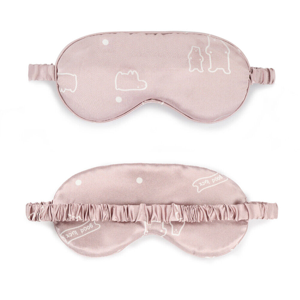 US Cartoon Cute Satin Silky travel Sleep Eye Mask Cover Padded Blindfold Smooth