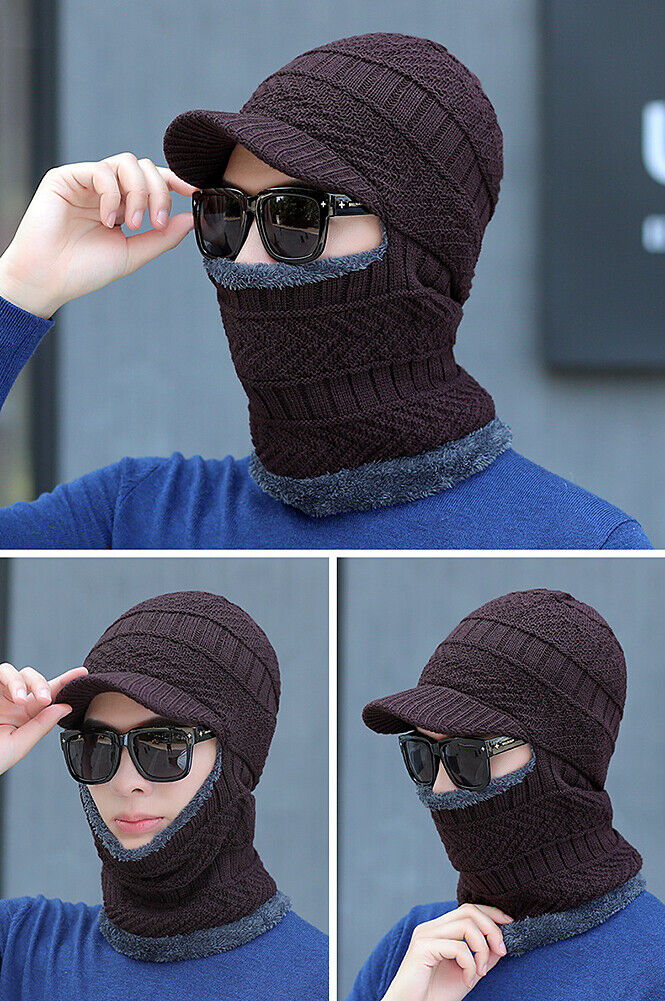 Balaclava Beanie Motorcycle Cycling Hood Hat Face Mask UV Wind Proof Cover Knit