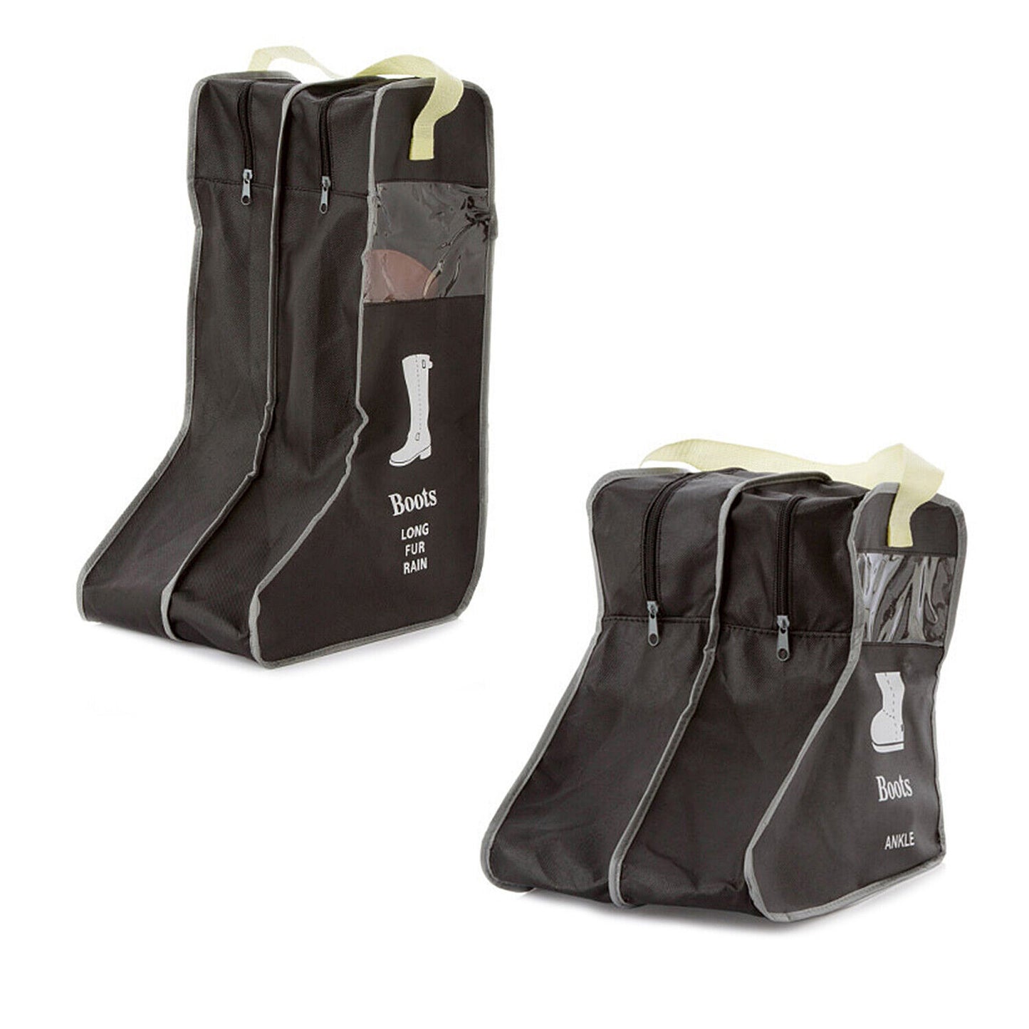 2 Pack Dust-proof Non-woven Portable Tall Boots Storage/Protector Bag Cover Case