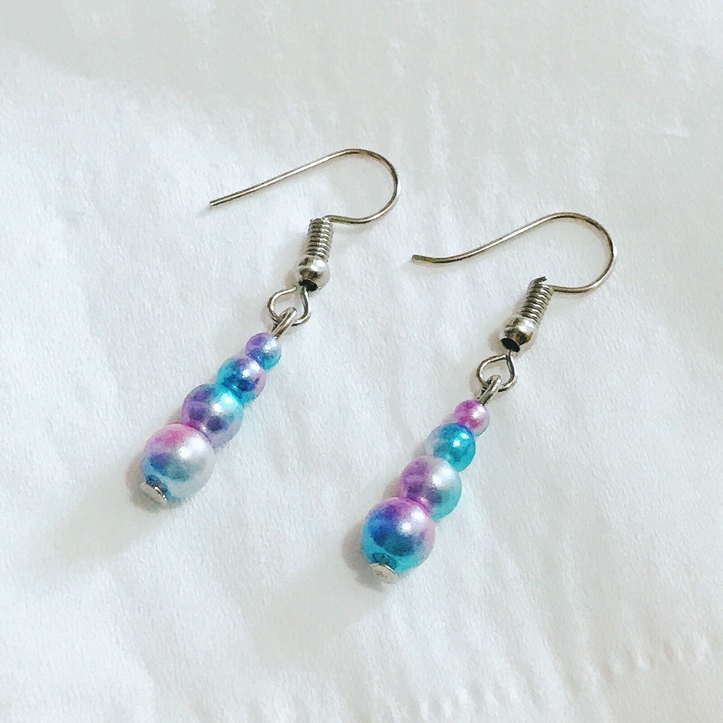 On Sale! Magik "Fancy Mermaid Bead" Unicorn Horn Shaped Handmade Drop Earrings