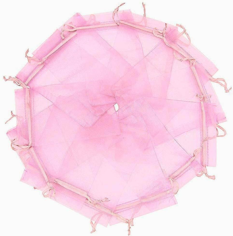 US 50~200 Sheer Coralline Organza Favor Gift Bags Jewelry Pouches Wedding Party