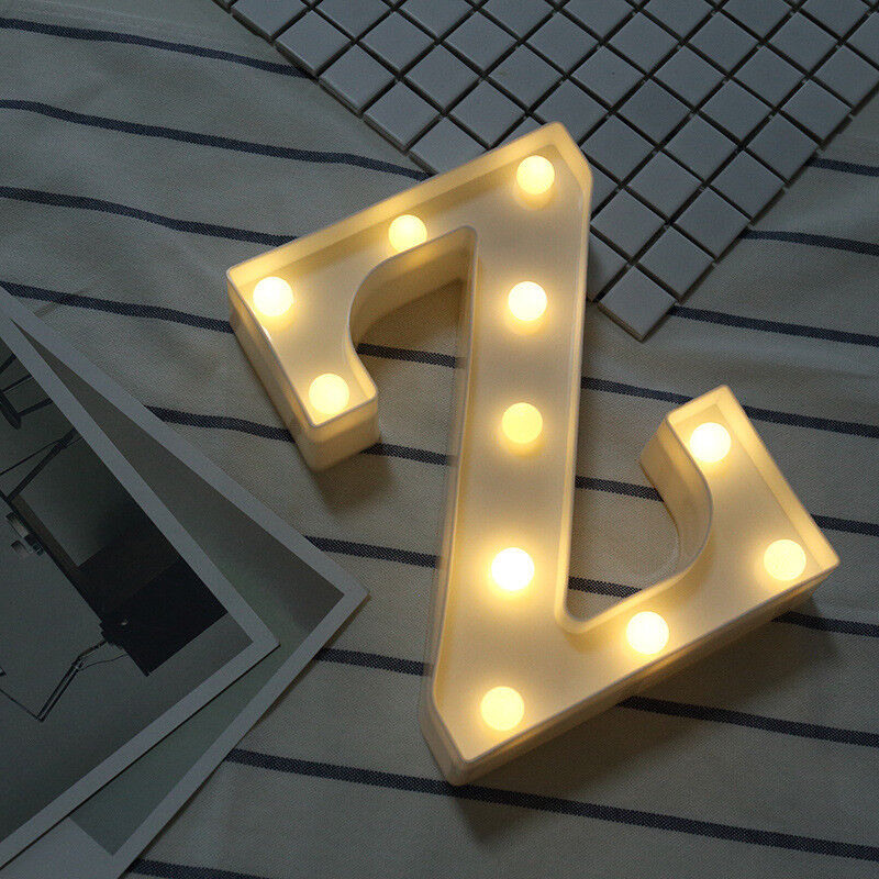 Light Up Letter LED Alphabet PlasticParty Sign Wedding Festival Stand Decoration