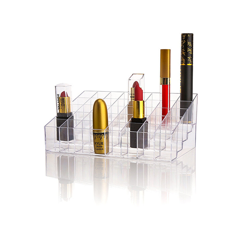 24-40 Grid Lipstick Makeup Stand Display Holder Case Cosmetic Organizer US Stock