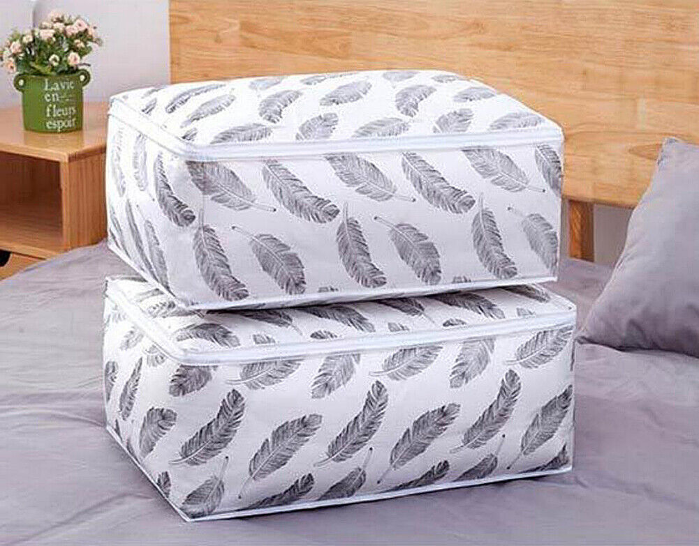 US Anti Dust Large Storage Bag Clothes Quilt Blanket Storage Sort Home Organizer