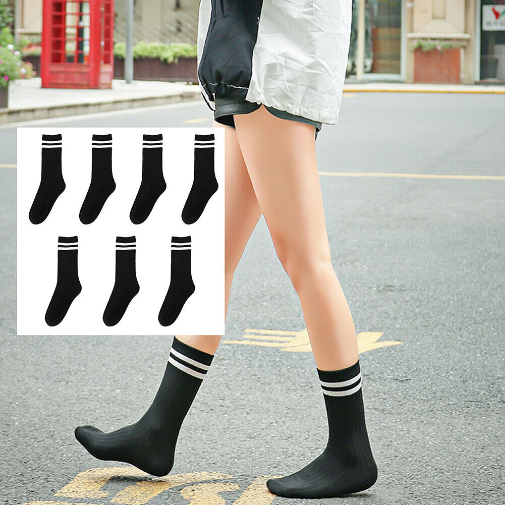 US 7 Pairs Novelty Women Assorted Breathable Cute Korea Casual Cotton Crew Socks