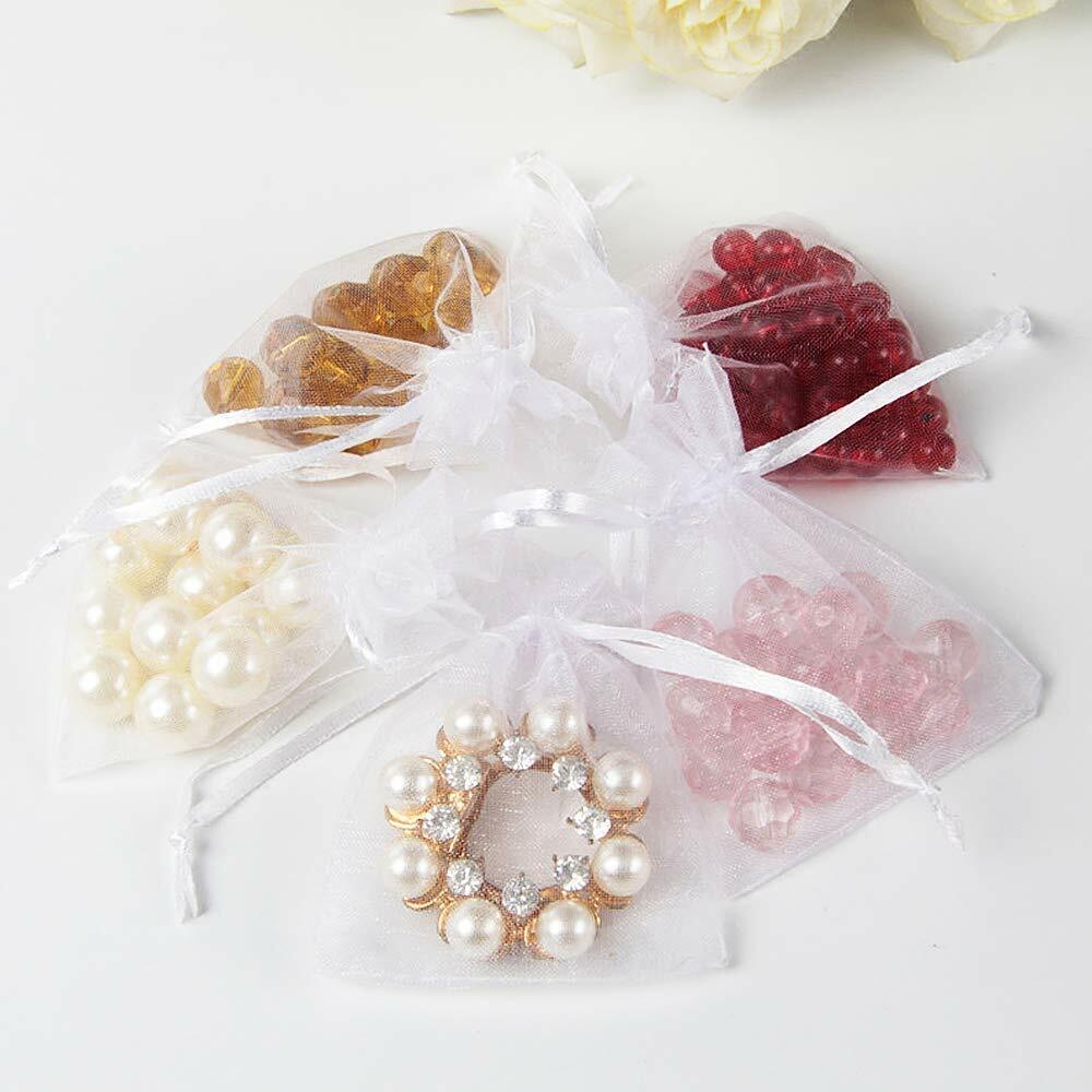 US 50~200 Sheer Coralline Organza Favor Gift Bags Jewelry Pouches Wedding Party