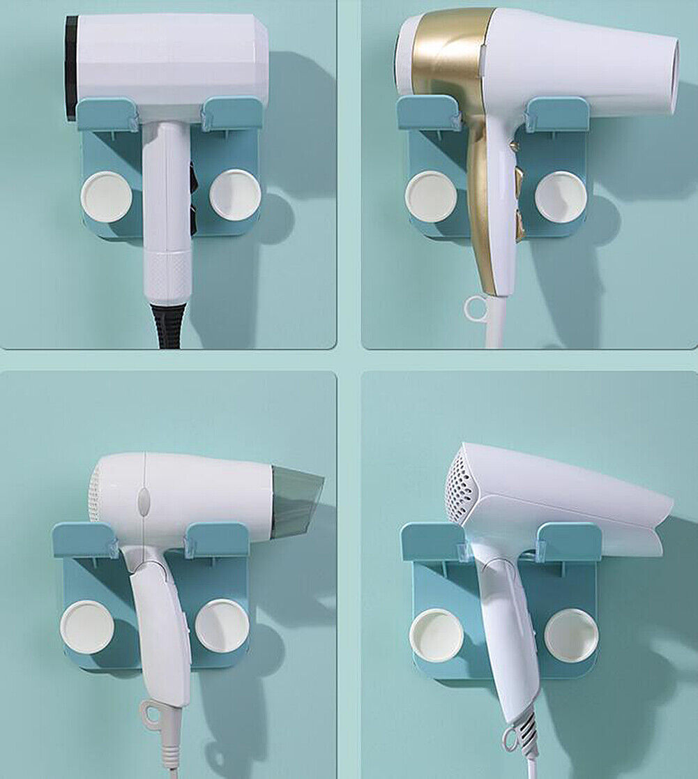 Hair Dryer Holder Self-Adhesive Hanging Rack Organizer Hook Spiral Caddy Bracket