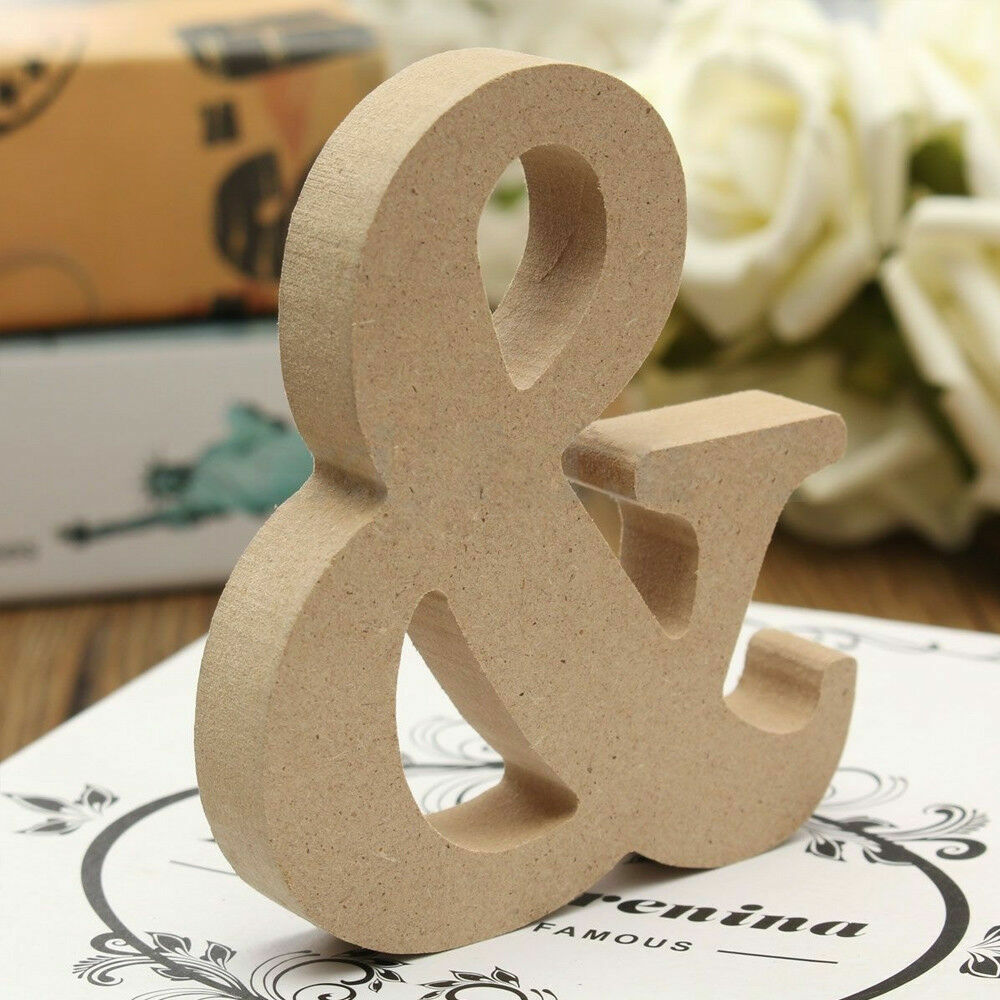 US 3.93'' A-Z Wooden Letters Alphabet Self Standing Wedding Party/Home/Decor Lot