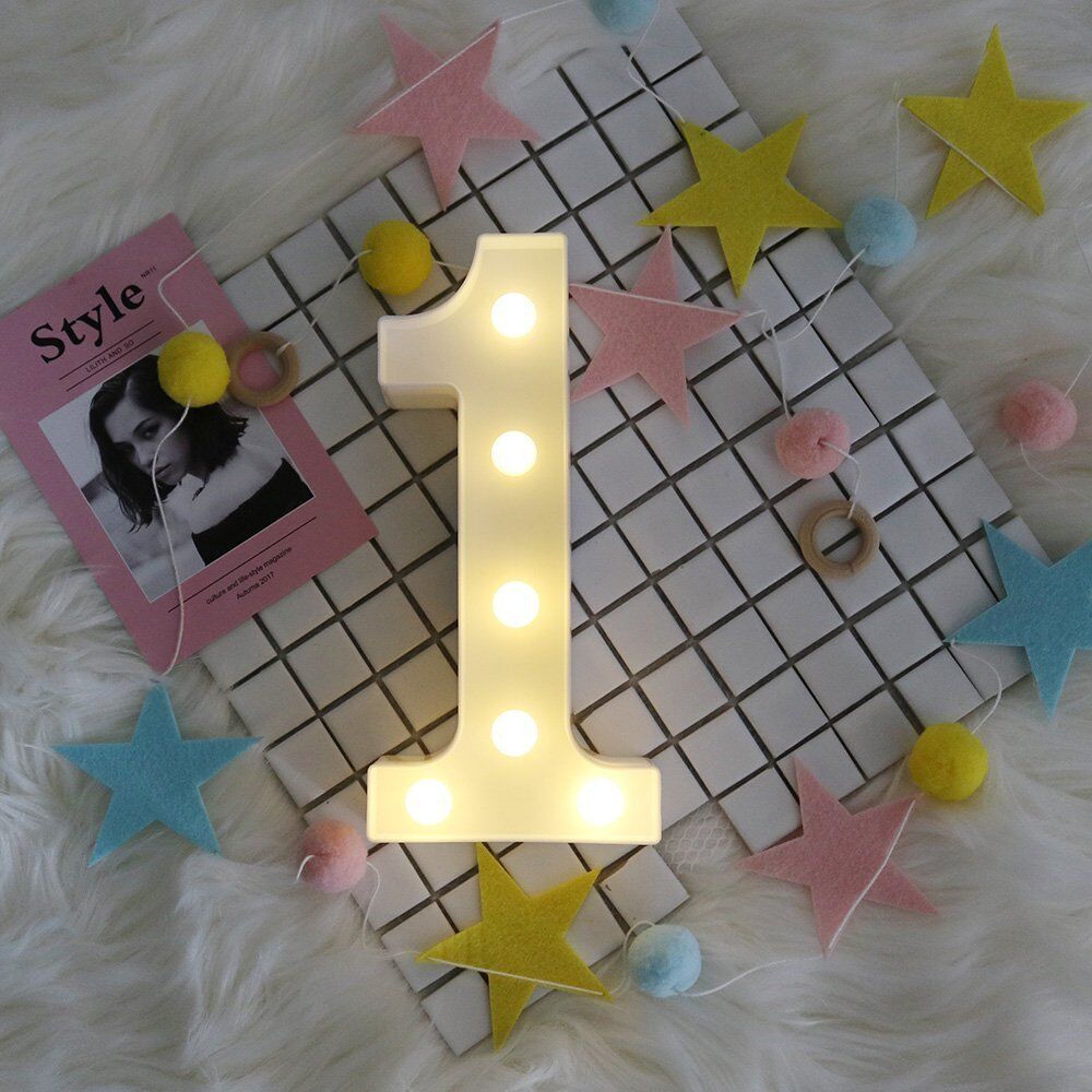 Light Up Letter LED Alphabet PlasticParty Sign Wedding Festival Stand Decoration