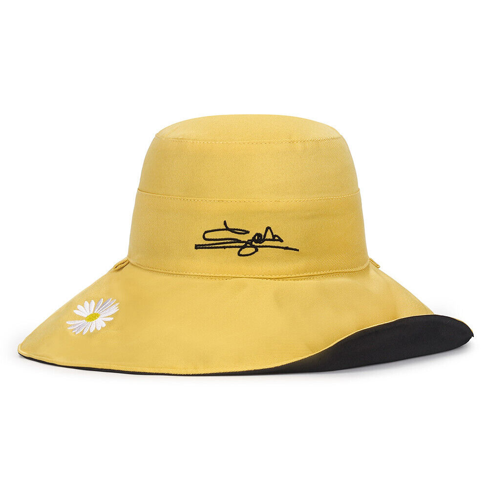 US Daisy Double-Sided UV Protection Wide Brim Bucket Hat Sun Beach Fisherman Cap