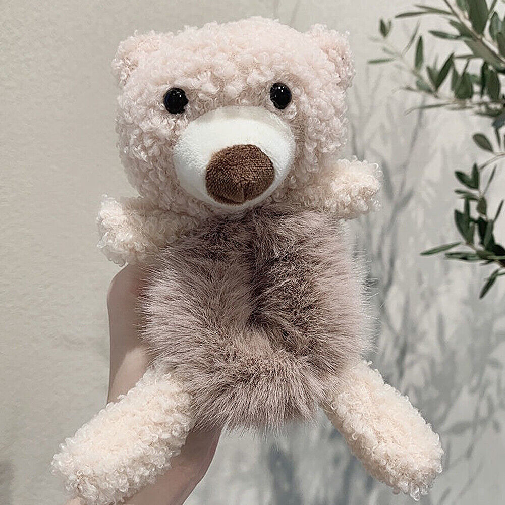 US Bear Bunny Furry Plush Hair Tie Scrunchies Rope Ponytail Holster Elastic Band
