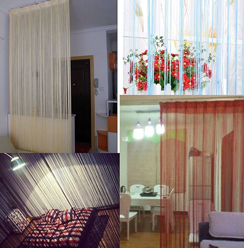 2 Pack Magik Line String Window Curtain Tassel Door Fringe Panel Room Divider