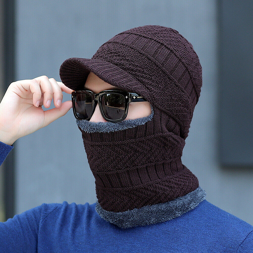 Balaclava Beanie Motorcycle Cycling Hood Hat Face Mask UV Wind Proof Cover Knit