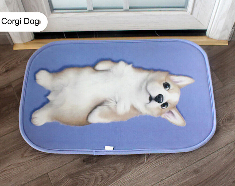 US Cat Dog Non-Slip 3D Doormat Kitchen Bathmat Bedrooms Patio Stair Carpet Mat