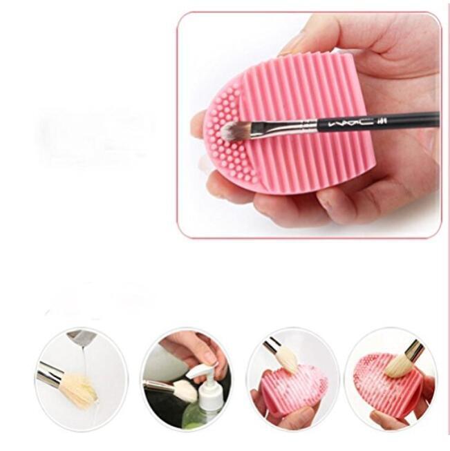 2 Pack Cleaning MakeUp Washing Brush Silica Glove Scrubber Board Cosmetic Tools