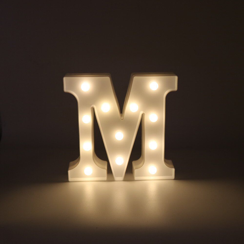 Light Up Letter LED Alphabet PlasticParty Sign Wedding Festival Stand Decoration