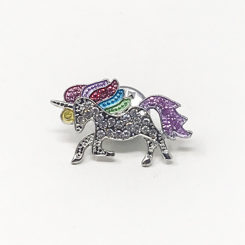 US Unicorn Jewelry Rainbow Rhinestone Crystal Necklace/ Bracelet/ Earring/ Ring