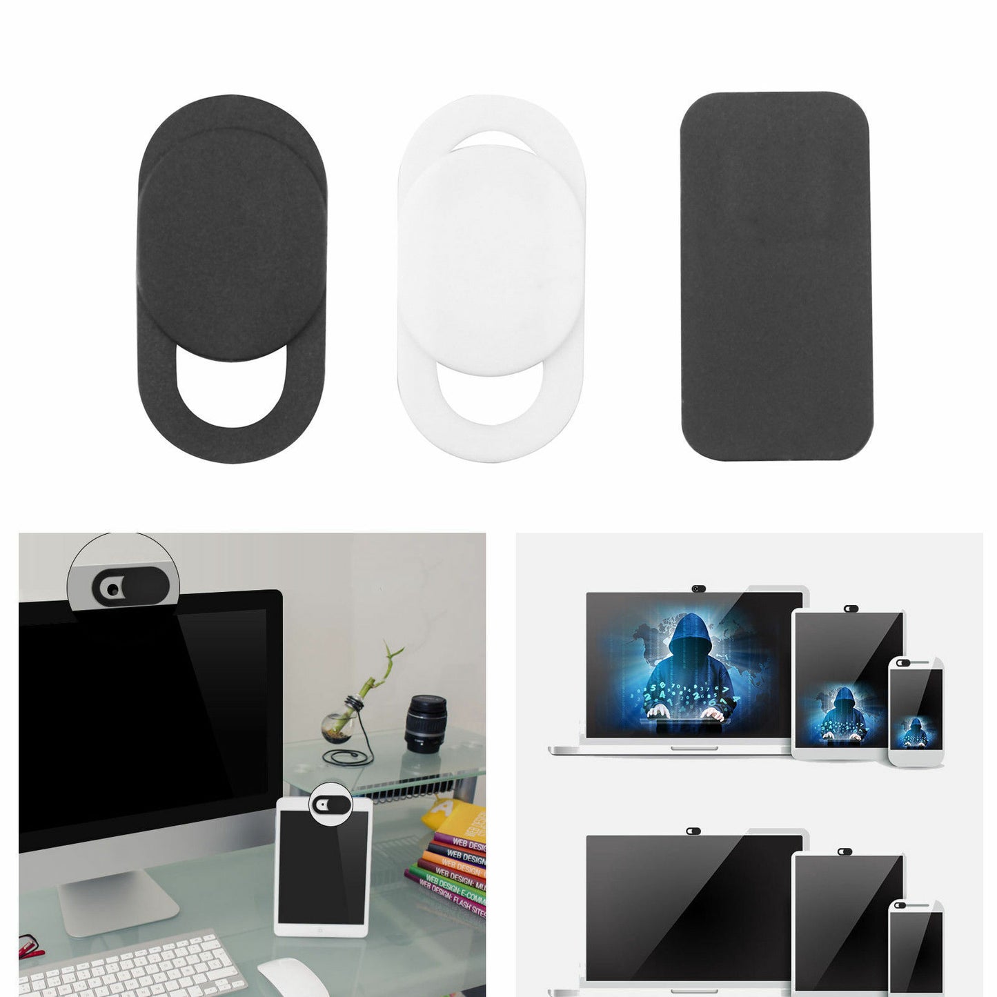 3-15 Pack Webcam cover 0.026in Ultra-Thin Camera Cover Phone Laptops Macbook Pro