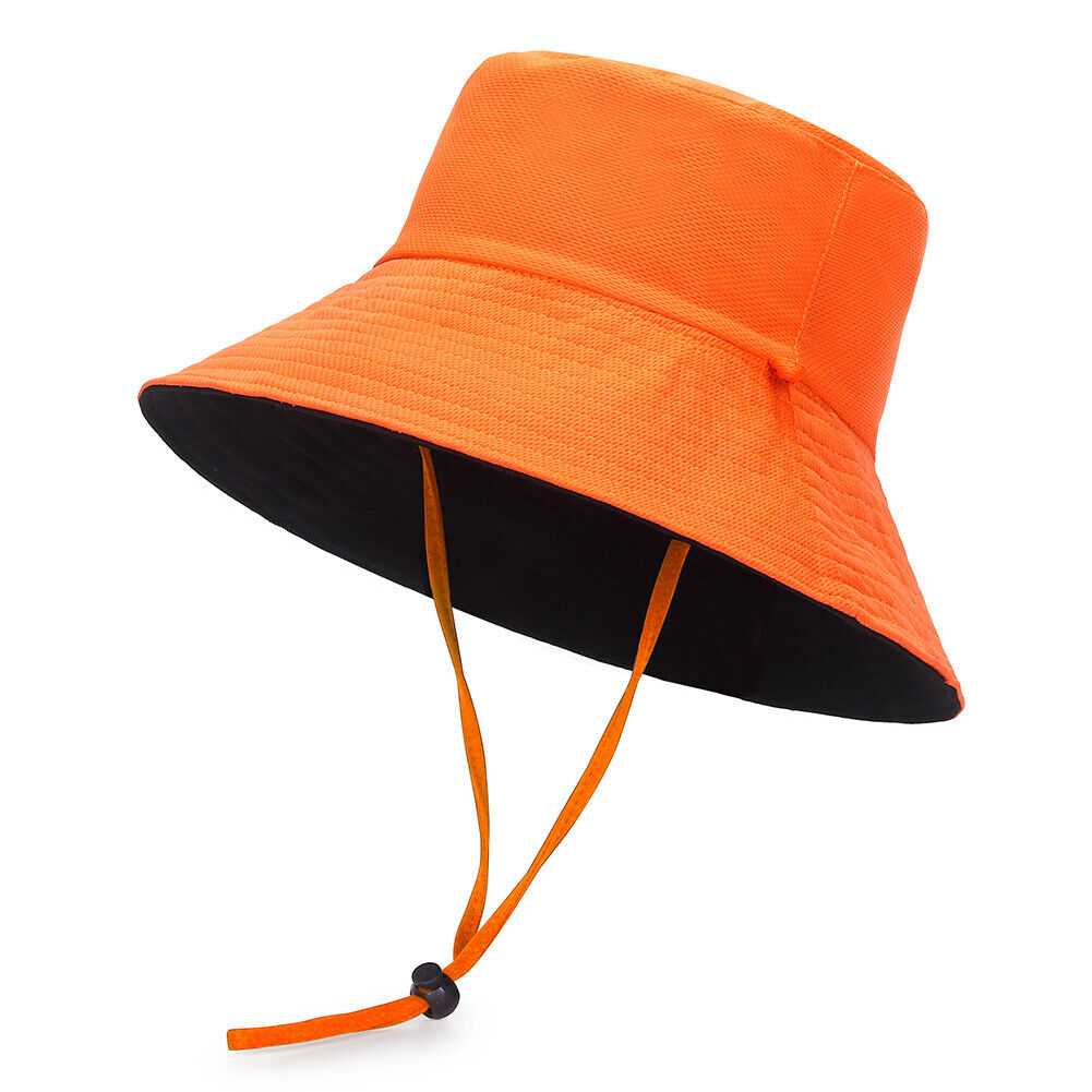 US UV Protection Double-Sided Wide Brim Bucket Hat Sun Hat Beach Fisherman Cap