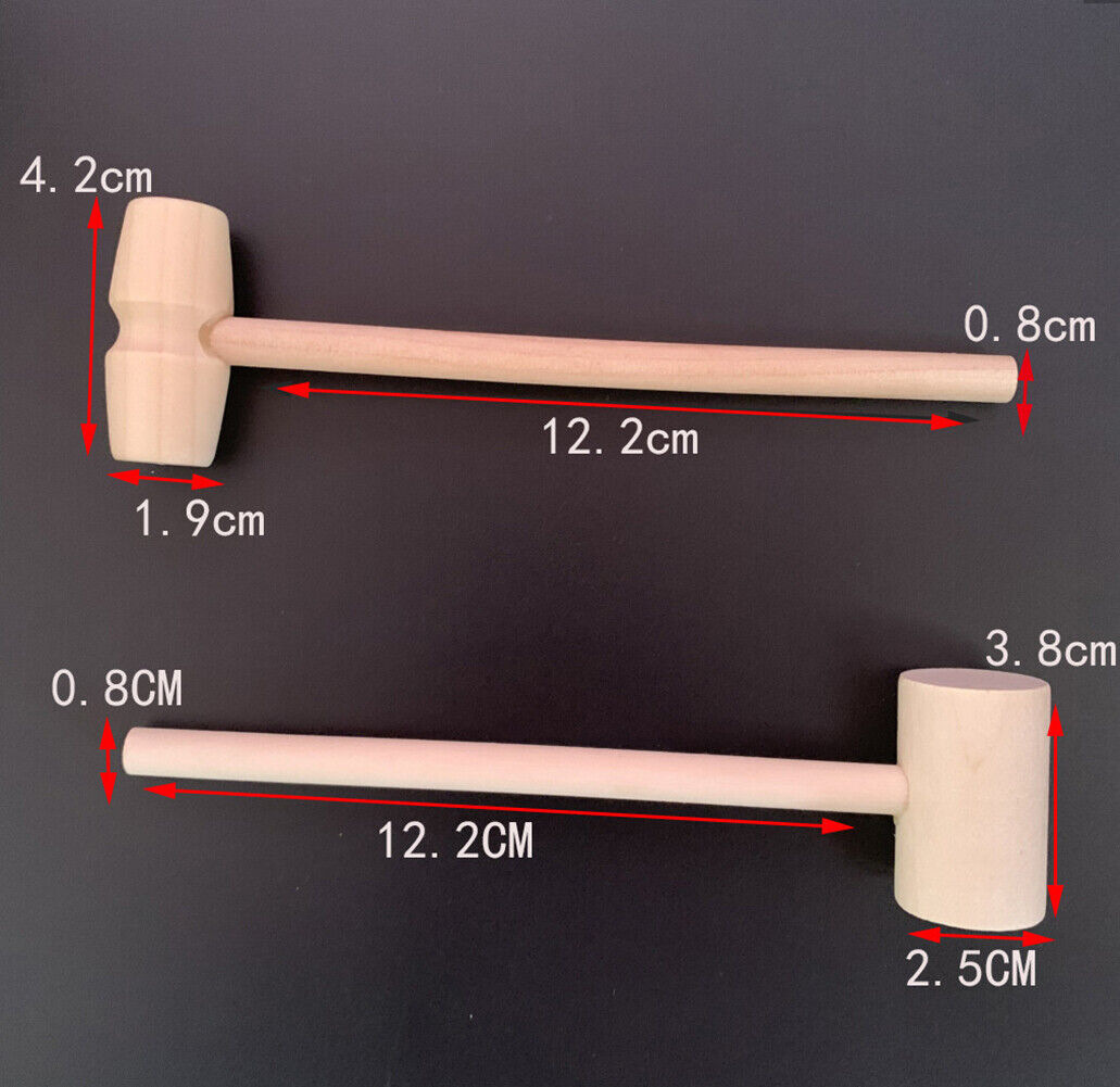 US 20 Pack Mini Wooden Hammer Mallet Pounding Toy Beating Gavel Toys Boys Girls