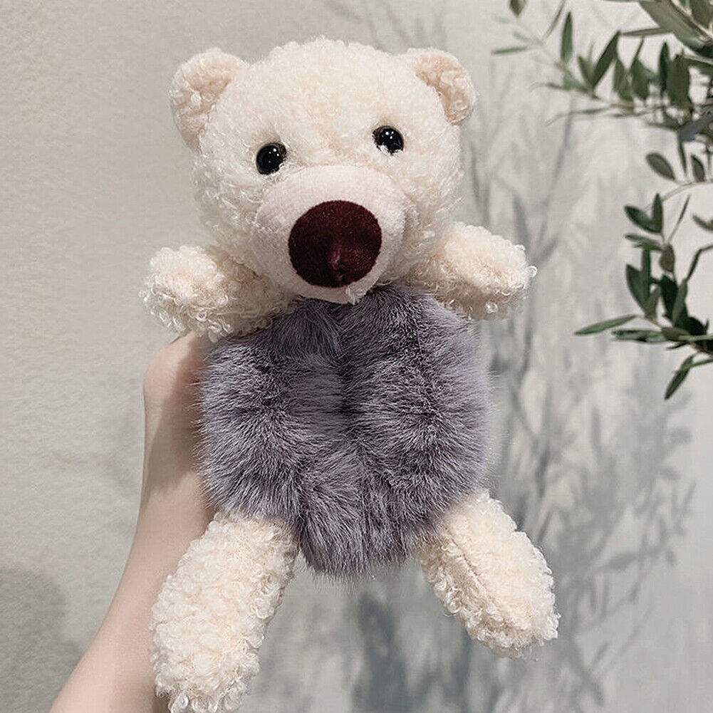 US Bear Bunny Furry Plush Hair Tie Scrunchies Rope Ponytail Holster Elastic Band