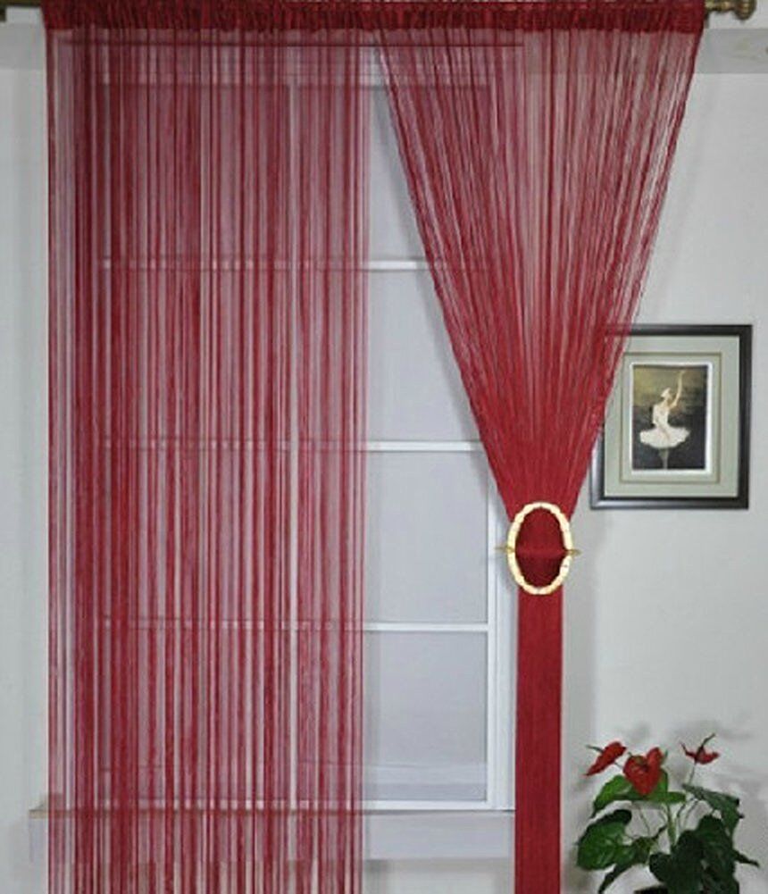 2 Pack Magik Line String Window Curtain Tassel Door Fringe Panel Room Divider