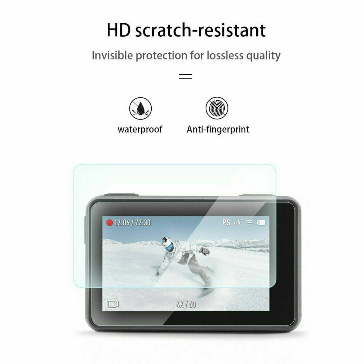 3 Pcs 9H 2.5D Tempered Glass Lens Film Screen Protector DJI OSMO Action CameraUS