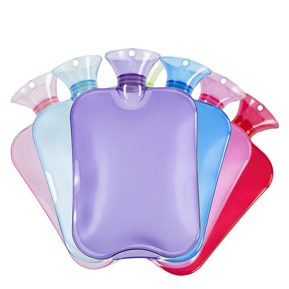 Large PVC Rubber HOT WATER BOTTLE Bag WARM Relaxing Heat / Cold Therapy 2 Liter
