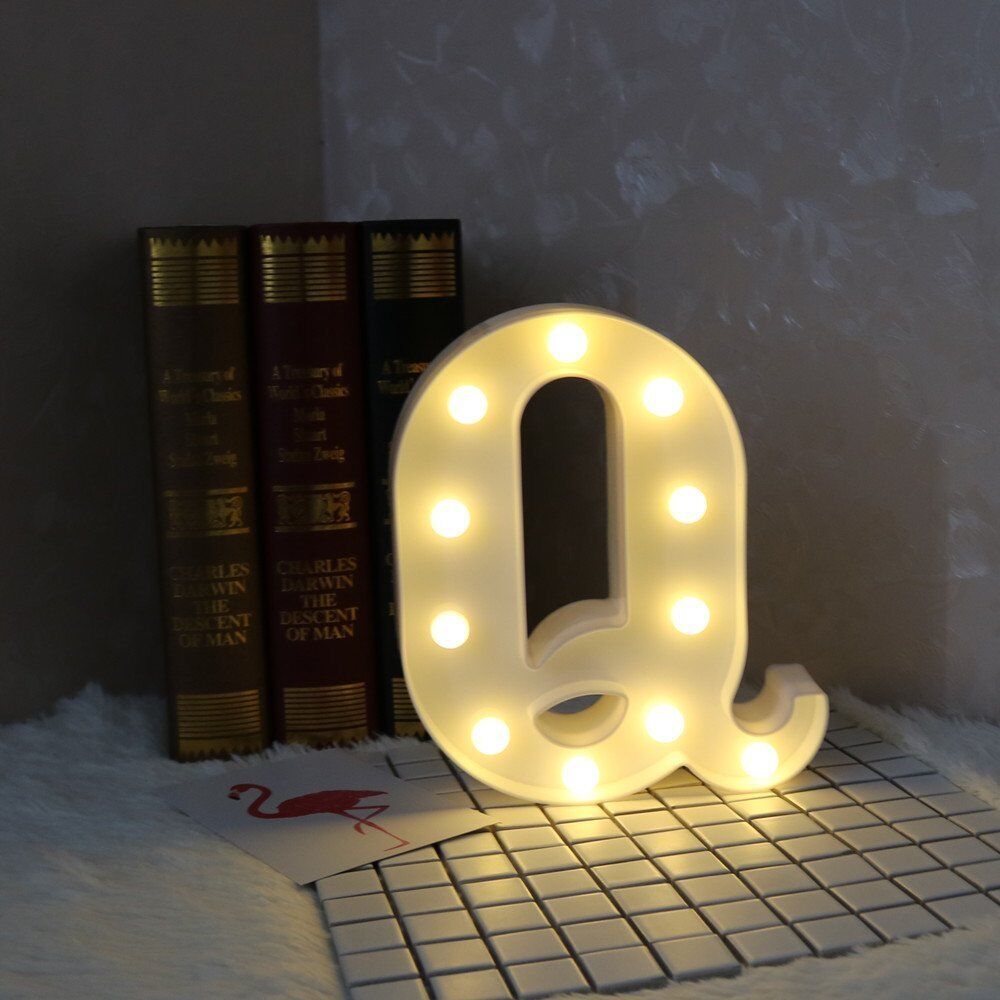 Light Up Letter LED Alphabet PlasticParty Sign Wedding Festival Stand Decoration