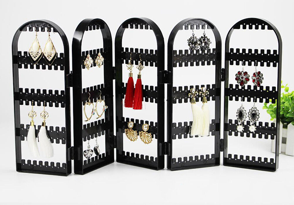 Jewelry Hanger Foldable Acrylic Earring Organizer Necklace Holder Bracelet Displ