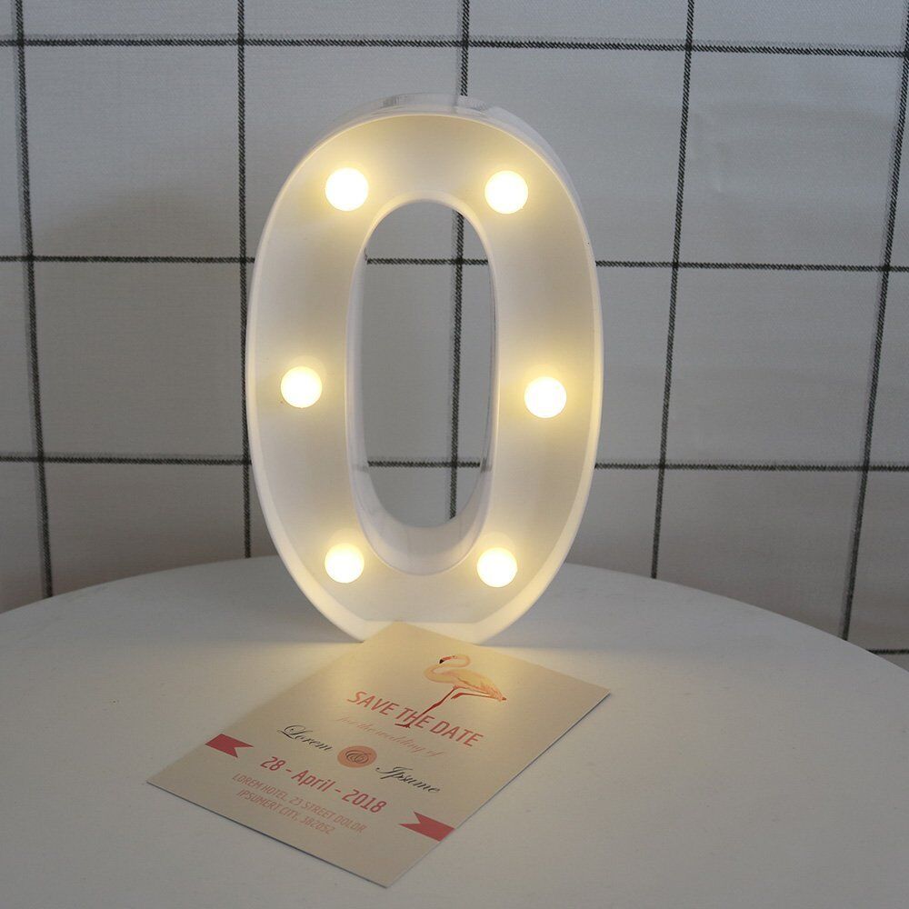 Light Up Letter LED Alphabet PlasticParty Sign Wedding Festival Stand Decoration