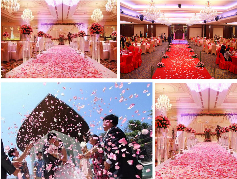 1000~5000pcs Various Colors Silk Flower Rose Petals Wedding Party Decorations