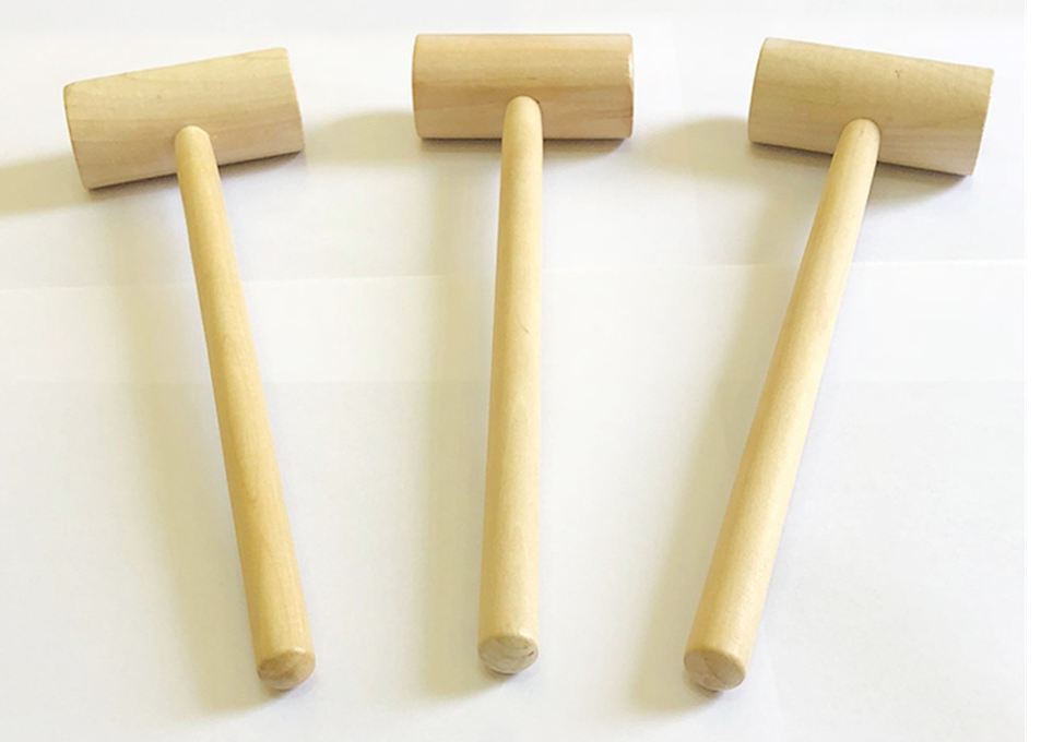 US 20 Pack Mini Wooden Hammer Mallet Pounding Toy Beating Gavel Toys Boys Girls