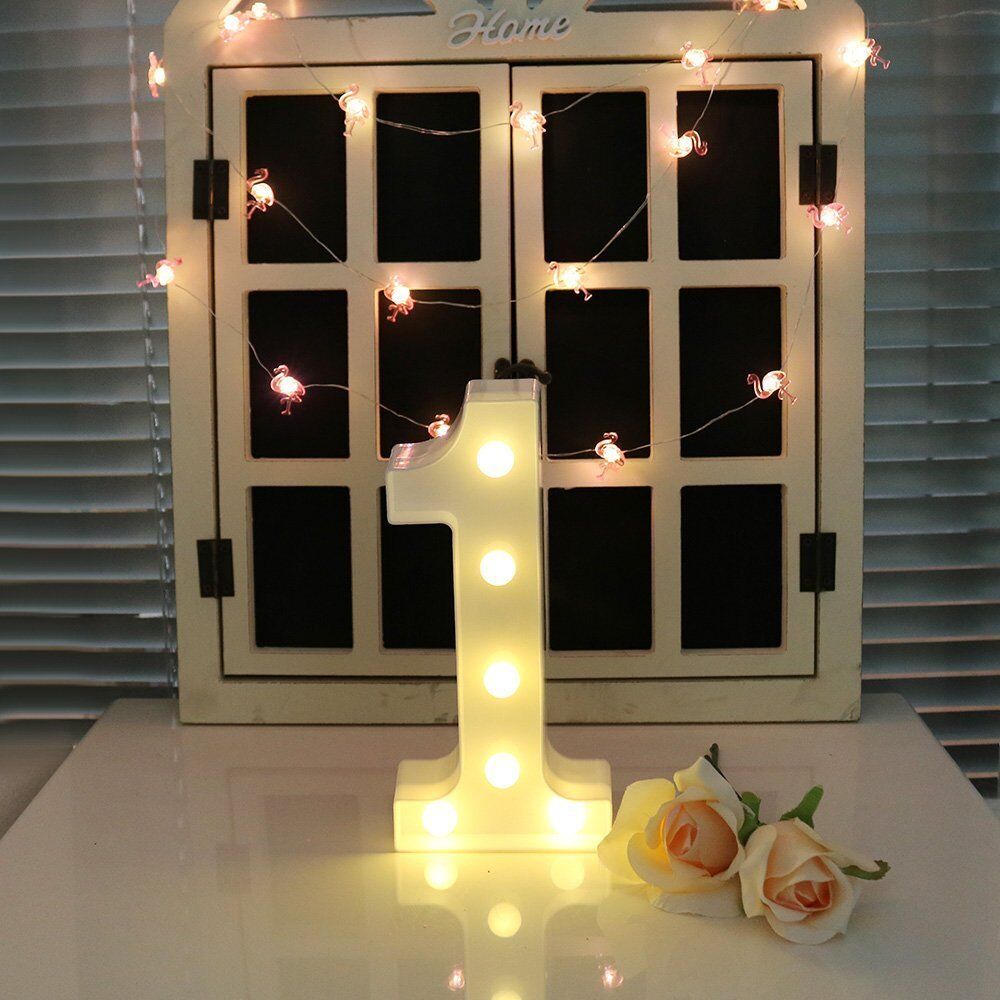 Light Up Letter LED Alphabet PlasticParty Sign Wedding Festival Stand Decoration