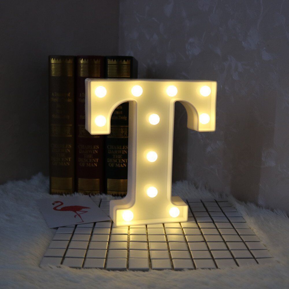 Light Up Letter LED Alphabet PlasticParty Sign Wedding Festival Stand Decoration