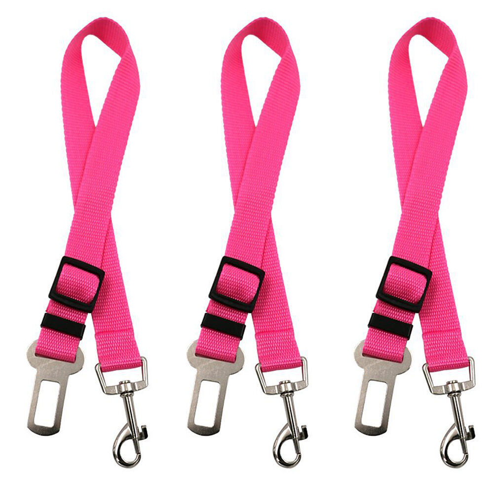 3 PCS Adjustable Pet Dog Cat Car Seat Belt Safety Leads Vehicle Seatbelt Harness