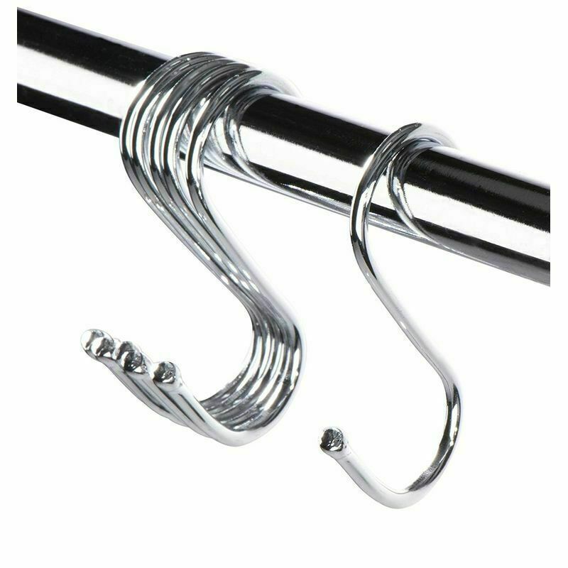 50x Heavy Duty Stainless Steel S Hooks S-Shaped Hanging Utility Hangers