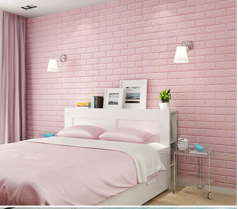Premium PE Foam 3D Self Adhesive DIY Large Panels Wall Stickers Embossed Brick