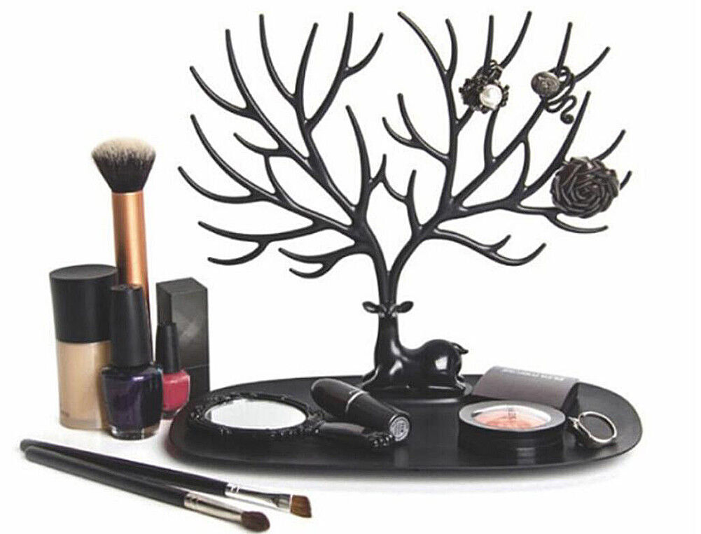 US Jewelry Deer Tree Stand Display Organizer Necklace Ring Earring Holder Rack