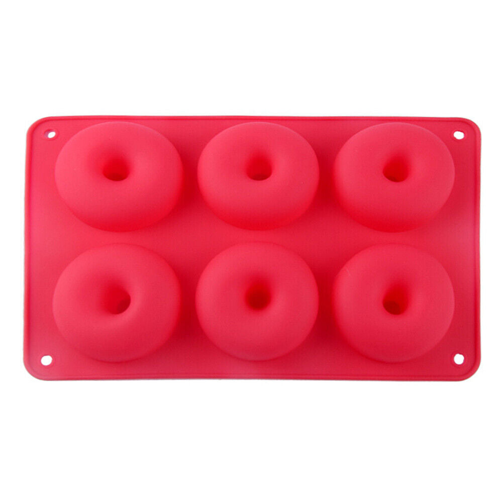 US Silicone Donut Mold Donut Mould Pan Baking Tray Bagels Cake Biscuit Muffins