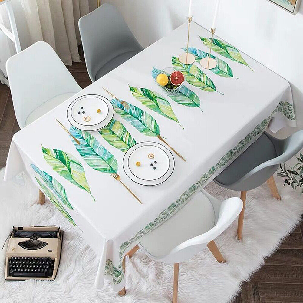 US Vinyl Square Table Cover Wipe Clean PVC Tablecloth Oil-Proof/Waterproof Stain